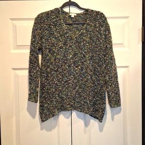 J. Jill V-neck Variegated Pullover Sweater